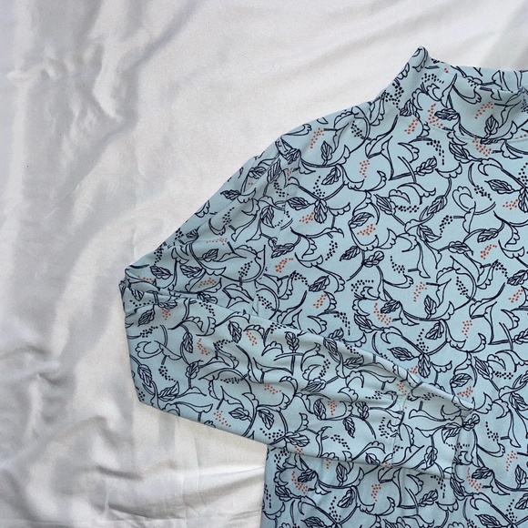 Lands' End Long Sleeve Cotton Mock Turtleneck — Size S (6–8) - Picture 2 of 4